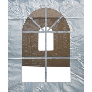 Cort evenimente pavilion tip pagoda 5x5m, alb impermeabil UV, acoperis PVC 750g/m2, cadru otel-aluminiu 48x48x2.5mm - Img 11
