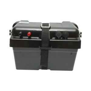 Cutie baterie auto 12V cu voltmetru DC 6-30V, intrerupator alimentare 100A, priza bricheta, afisaj LCD, 2xUSB 350x180x200mm - Img 3