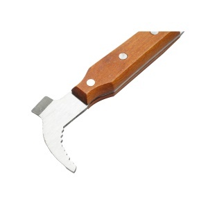 Dalta apicola din inox cu maner din lemn si scara tip L 260mm - Img 2