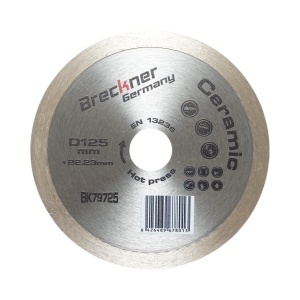 Disc diamantat continuu 125x22.23mm, segment 8mm pentru gresie, faianta Breckner Germany