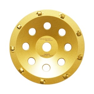 Disc diamantat segmentat PCD tip cupa 180x22.23, slefuit beton, piatra, travertin, mozaic, pavaj, caramida Breckner Germany