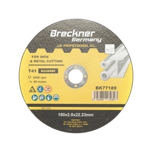 Disc taiere inox si metal T41 180x2.0x22.23mm pentru flex Breckner Germany