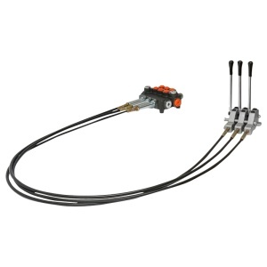 Distribuitor hidraulic cu 3 manete, lungime cablu 2m presiune 250 bar debit 80L/min Breckner Germany - Img 3