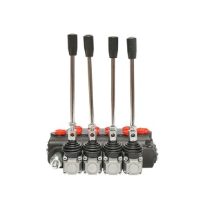 Distribuitor hidraulic cu 4 manete supapa de siguranta SD11 debit 80L/min levier si reductie -15 /+80 Breckner Germany - Img 4