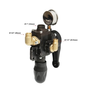 Distribuitor metalic cu 3 cai, manometru glicerina inclus pentru erbicidator - Img 4
