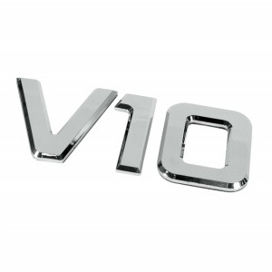 Emblema 3D cromata V10-92x210 mm