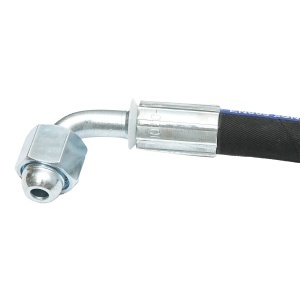 Furtun presiune 800mm hidraulic 2SN DN10 sertizat cu armaturi 90 grade M20x1,5 si armatura dreapta M20x1,5 - Img 2
