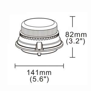 Girofar auto cu efect de rotatie sau stroboscopic 12V/24V orange cu 12 LED-uri 16W - Img 2