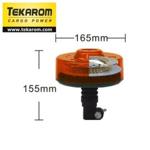 Girofar auto cu efect stroboscopic 12V/24V orange cu 40 LED-uri (necesita suport tubular) - Img 3