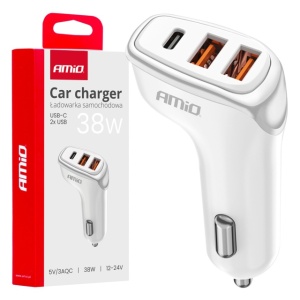 Incarcator 2x USB-A + USB-C 38W 12/24V AMIO