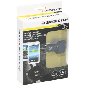 Incarcator cu 2 iesiri USB 12/24V 3.1A DUNLOP