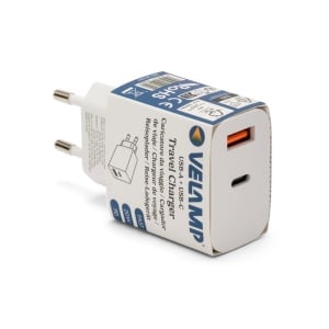 Incarcator de priza 20W USB-A + USB-C, 220V, Alb - Img 4