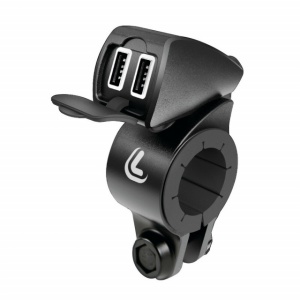 Incărcător USB dublu cu fixare pe ghidon