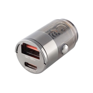 Încărcător WAYME 12/24V, USB 18W + USB-C PD 30W, nano cu inel