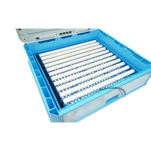 Incubator automat 100 oua 80W, 12V-220V, rotire automata, ovoscop LED, control temperatura, umiditate, afisaj digital, alarma - Img 9