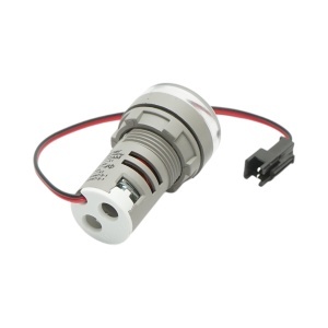 Indicator digital ampermetru LED alb 0-100A, 220V/380V Ø 22mm Breckner Germany - Img 5