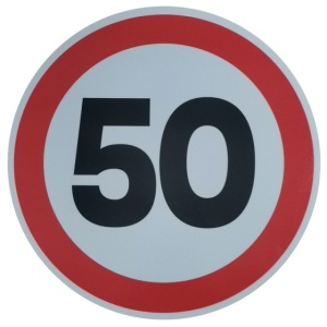 Indicator limitare viteza autocolant 50 km/ora