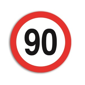 Indicator limitare viteza autocolant 90 km/ora