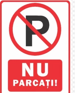 Indicator Nu parcati, 20cmx30cm, PVC