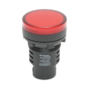 Indicator semnalizare LED rosu 220V AC 30mmBreckner Germany - Img 1