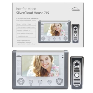 Interfon video SilverCloud House 715, ecran LCD 7 inch, camera de exterior, night vision, iesire yala electromagnetica - Img 6