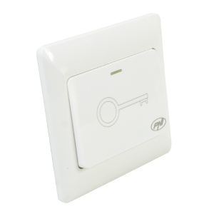 Intrerupator de acces incastrabil PNI PB101, contact iesire NO/COM, max. 36V 3A, alb - Img 2