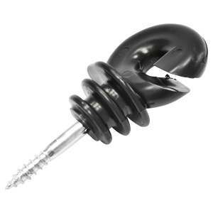 Izolator inelar compact negru fi 5.9mm 89x40mm gard electric Thor - Img 3