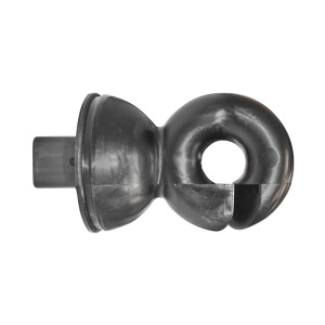 Izolator inelar negru pentru stalp metalic 59x33mm gard electric Breckner Germany