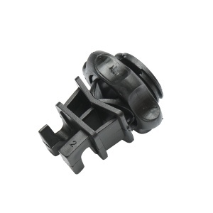 Izolator prindere cu filet negru pentru stalp metalic gard electric Breckner Germany - Img 5