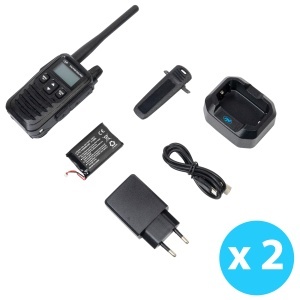 Kit 2 statii radio portabile PNI PMR R45 PRO 446MHz, 0.5W, 99CH programabile, 16 PMR, VOX, TOT, BCL, Scan, Roger Beep - Img 2