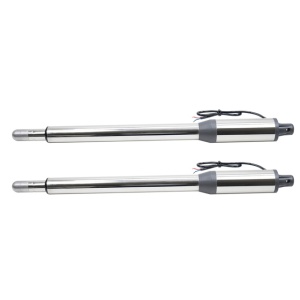 Kit automatizare porti batante PNI MAB300, cu 2 motoare 40W, telecomenzi si panou de control, fotocelule si lampa, lungime poarta 2 x 2.5m max, greutate poarta 200Kg - Img 6