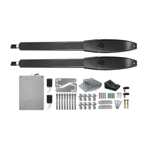 Kit automatizare porti batante PNI MAB410S cu 2 motoare telecomenzi si panou de control lungime poarta 2 x 4m max greutate poarta max 350Kg