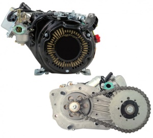 Kit motor (4 TIMPI) bicicleta 80cc - 3.5CP (reductor- lant) - Img 3