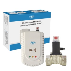 Kit Senzor gaz PNI GD-01 si electrovalva PNI V-02 cod 2014172 - Img 3