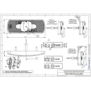 Lampa de gabarit LED rosie cu suport HORPOL - Img 3