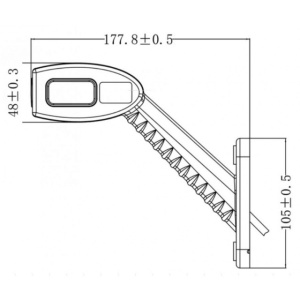 Lampa gabarit led 12/24V - KMR8 DREAPTA - Img 2