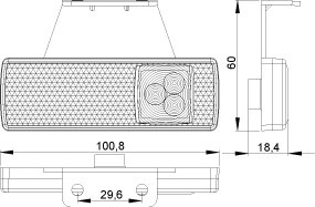 Lampa marcaj LED cu suport dreapta HORPOL - Img 3