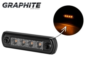 Lampa pozitie ovala galbena Graphite