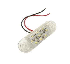 Lampa pozitie-strobo ovala alba 9 leduri 24V - Img 2