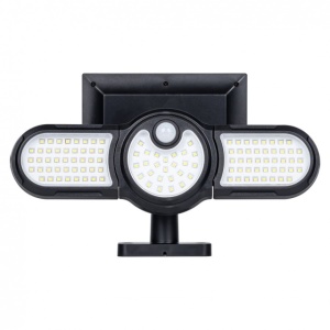 Lampa solara, 112 x LED, cu senzor de miscare, 3 capete rotative 360°