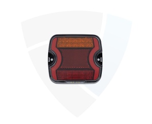 Lampă spate LED, dreapta, 10-30V, pătrată, 4 funcții
