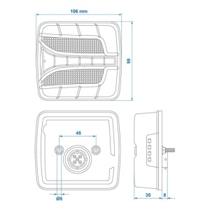Lampa spate LED stanga 12/24V - Img 7