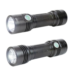 Lanterna dubla PNI Adventure F200 din aluminiu cu LED, acumulator 4000mAh si port micro USB, 3 LED-uri cu deschidere mare si unul cu focus, ambele au 3 niveluri de putere - Img 8
