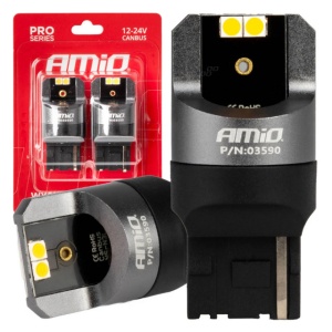 LED CANBUS PRO 7440 WY21W 4x3030 SMD GALBEN 12/24V AMIO