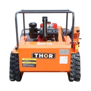 Masina de tuns iarba cu telecomanda pe senile, motor diesel 12.5CP, 499cc, latime de taiere 1000mm THOR - Img 4