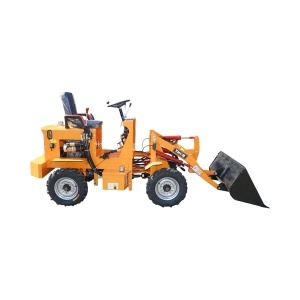 Mini incarcator frontal articulat 800kg 4x4, motor diesel 25CP, capacitate ridicare 400kg, latime cupa 1000mm THOR - Img 4