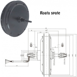 Motor bicicleta electrica 36v 500w Mxus XF40 (Roata spate) - Img 2