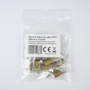 Mufa PNI RJ45 pentru cablu S/FTP Cat7 set cu 10 bucati - Img 8