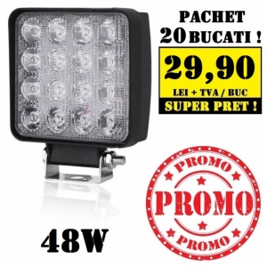 Pachet 20 Proiectoare LED patrate 48W
