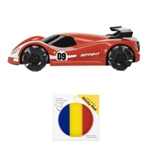 Pachet Jucarie masinuta sport Silvercloud RedOne cu telecomanda cu sticky Pad Drapel inclus - Img 15